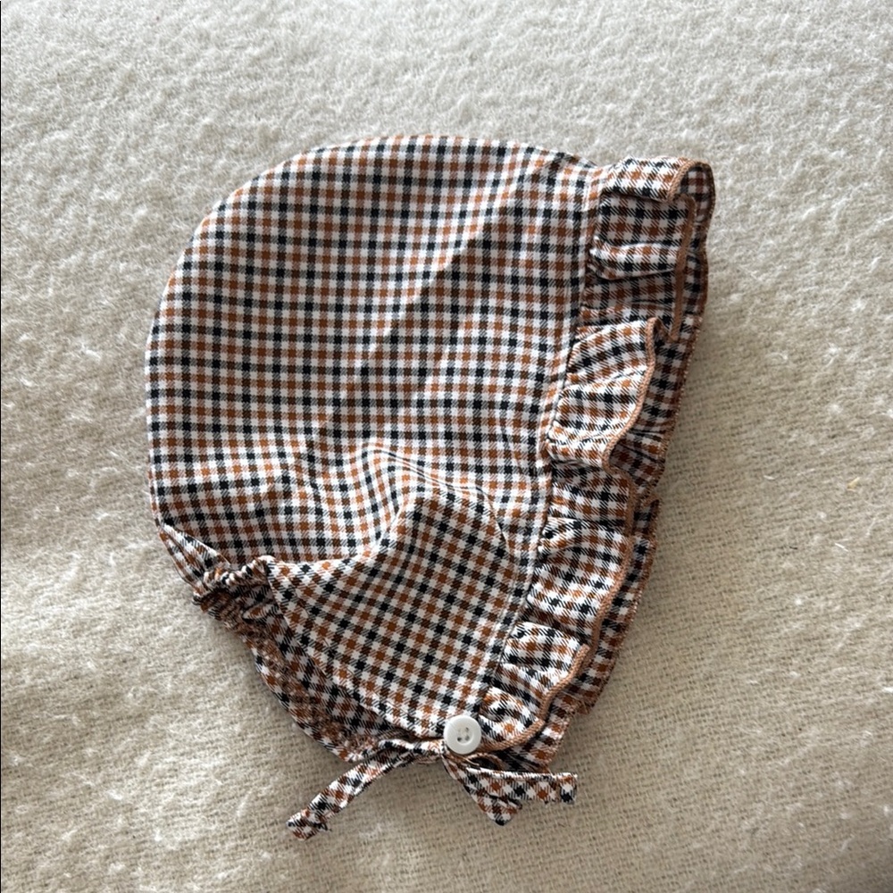 Checkered Kids Bonnet